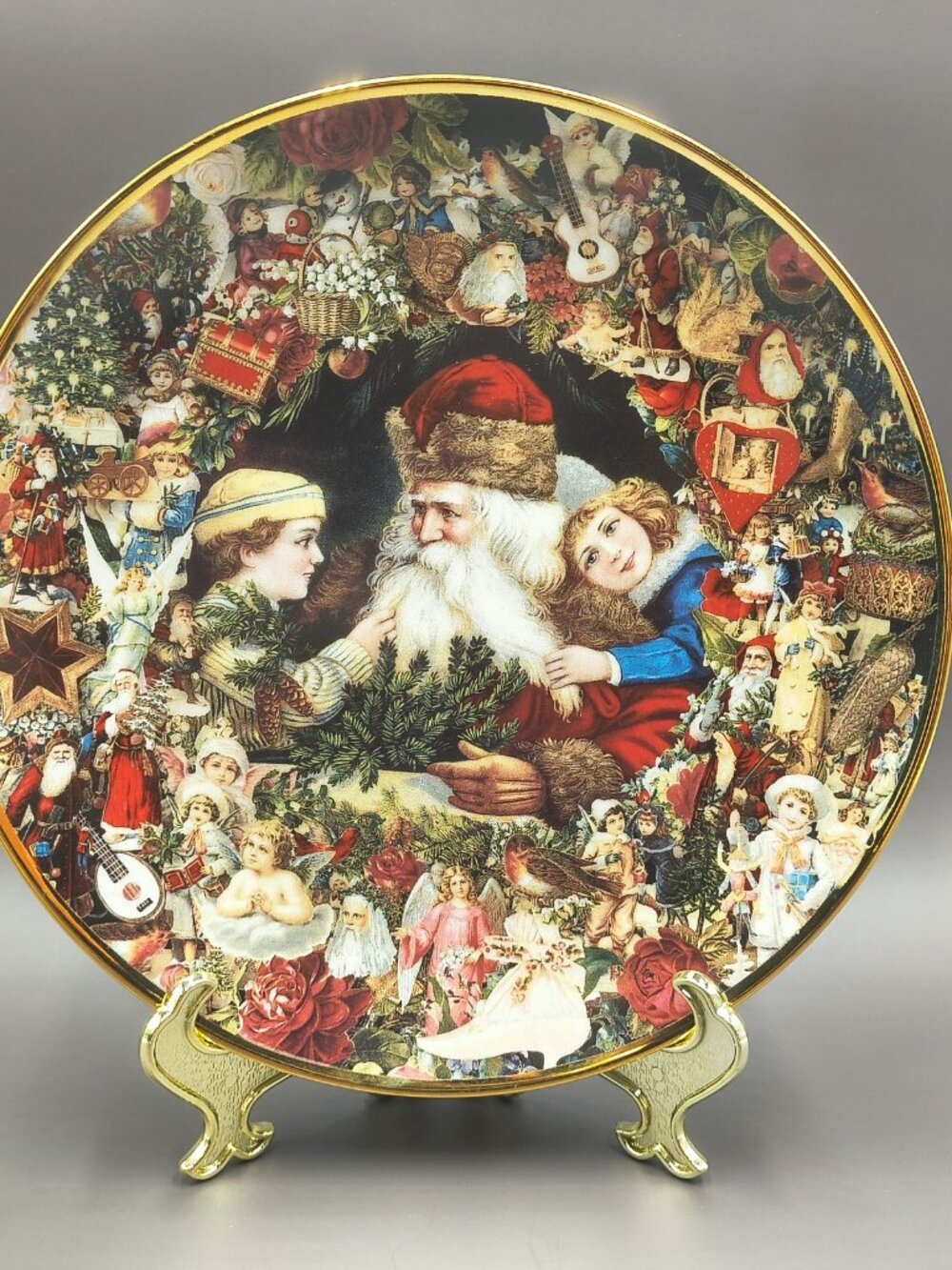 Vintage 1992 Hamilton Collection "Visit From St Nicholas" Christmas Plate